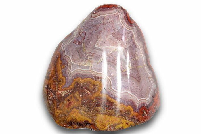 Polished Banded Agate Nodule - Kerrouchen, Morocco #246265